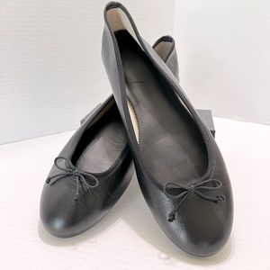 J. Crew Kiki Leather Ballet Black Flats 🥿✨🖤